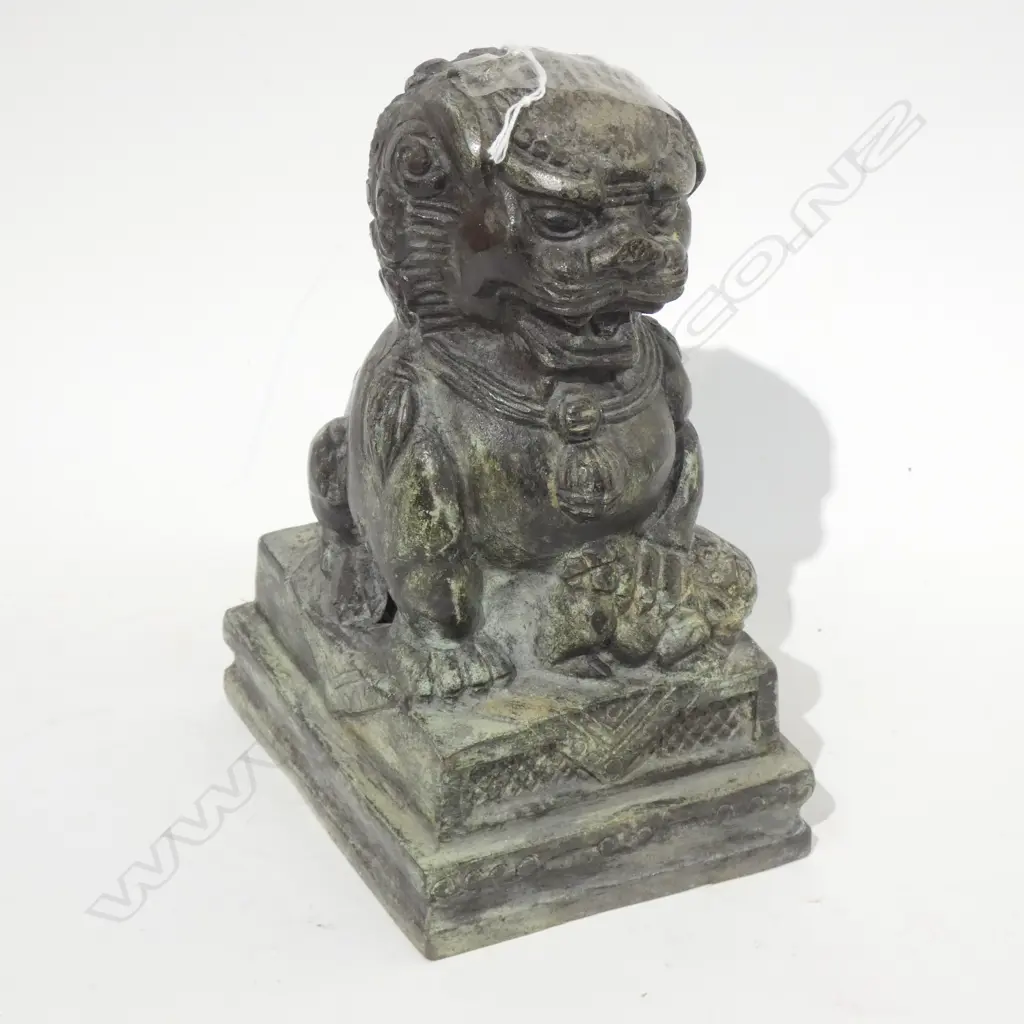 HEAVY BRONZE FOO DOG LION H. 240MM Image 1++