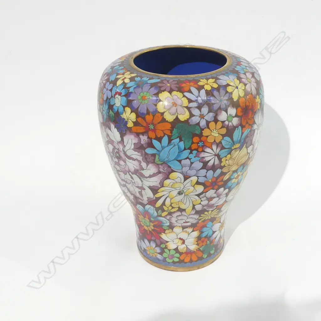 CHINESE LGE CLOISONNE VASE H.320mm Image 1++
