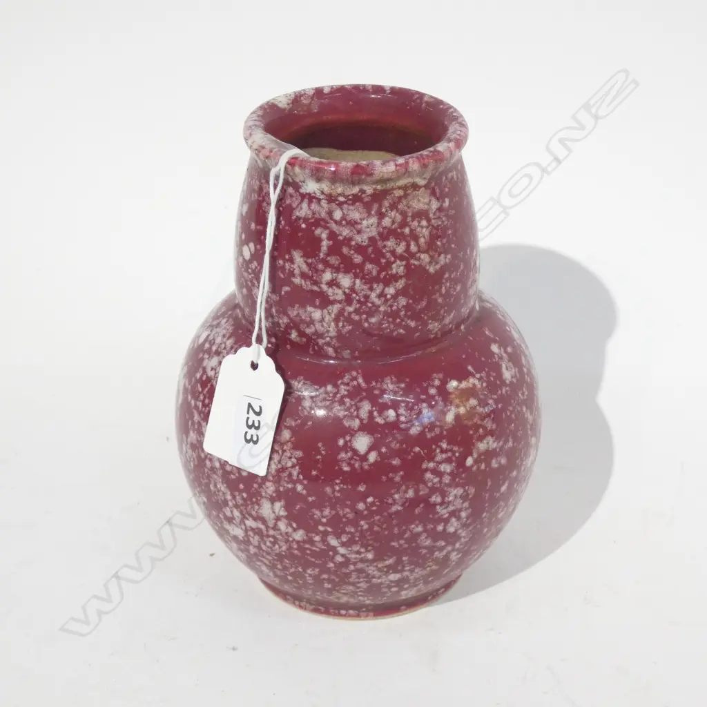 ORIENTAL SNOW GLAZE RED VASE H. 160MM Image 1++