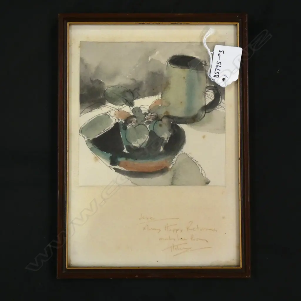 HELEN BROWN 'STILL LIFE' WATERCOLUR C1940 Image 1++