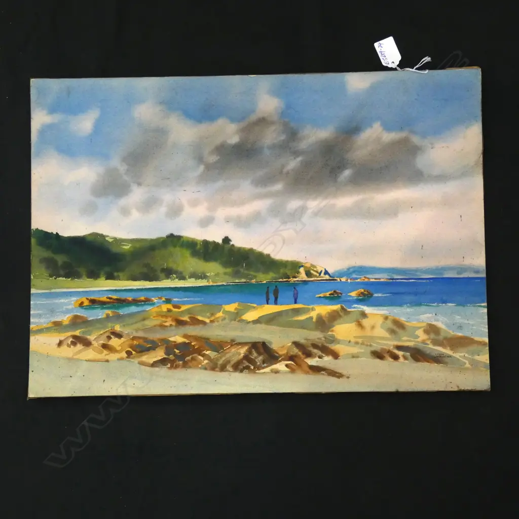 JOHN MAGURK W/C COASTAL SCENE 380 X 540mm Image 1++