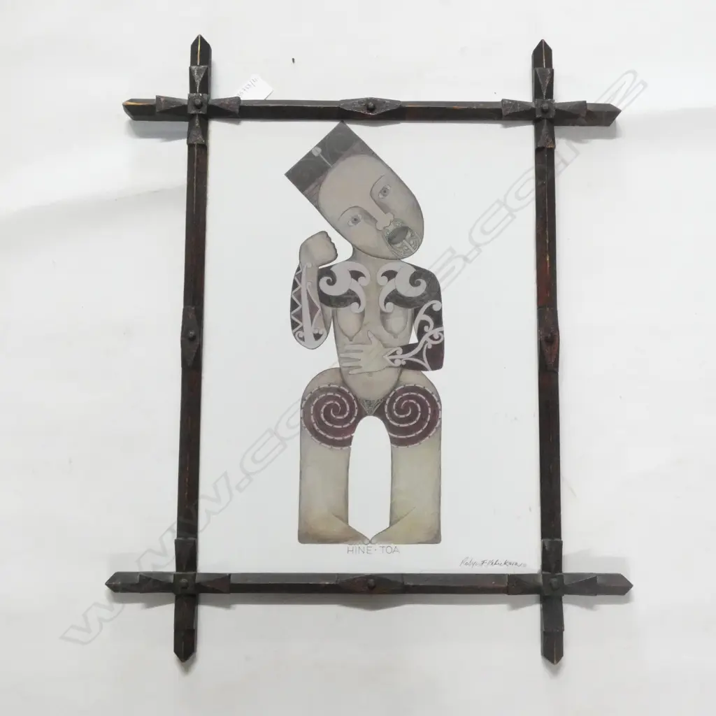 ROBIN KAHUKIWA PRINT 'HINE TOA' 410x300mm Image 1++