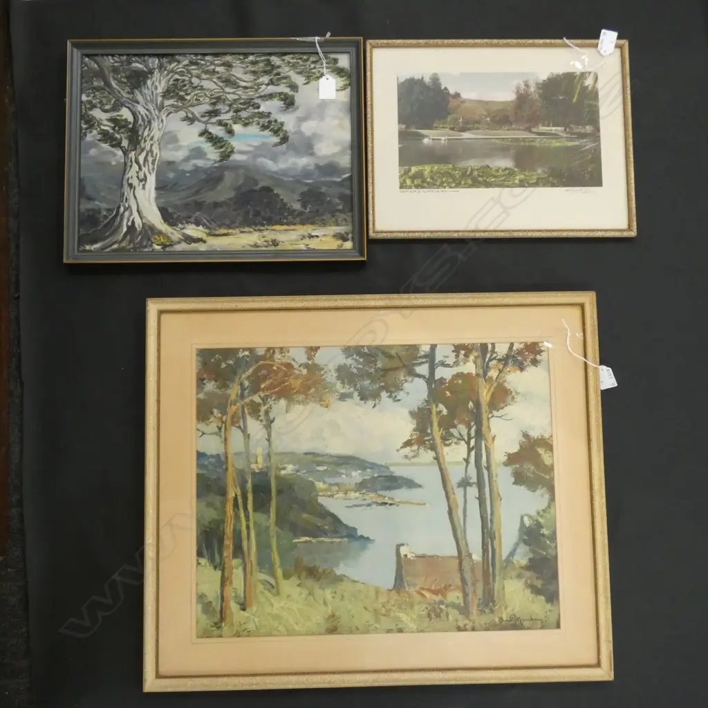 3 LANDSCAPE ARTWORKS. PRINT,PHOTO, OIL  Image 1++