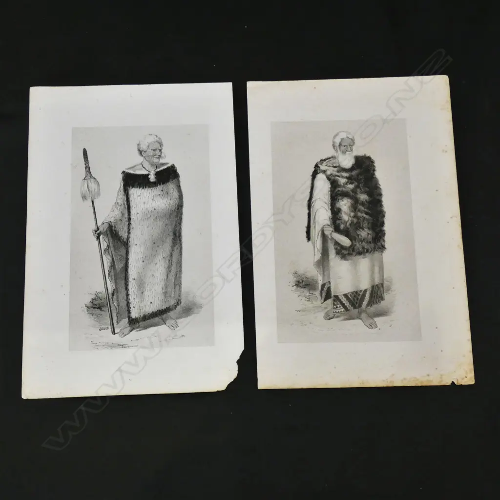 2 X C.D.BARRAUD LITHO'S MAORI CHIEFS... Image 1++