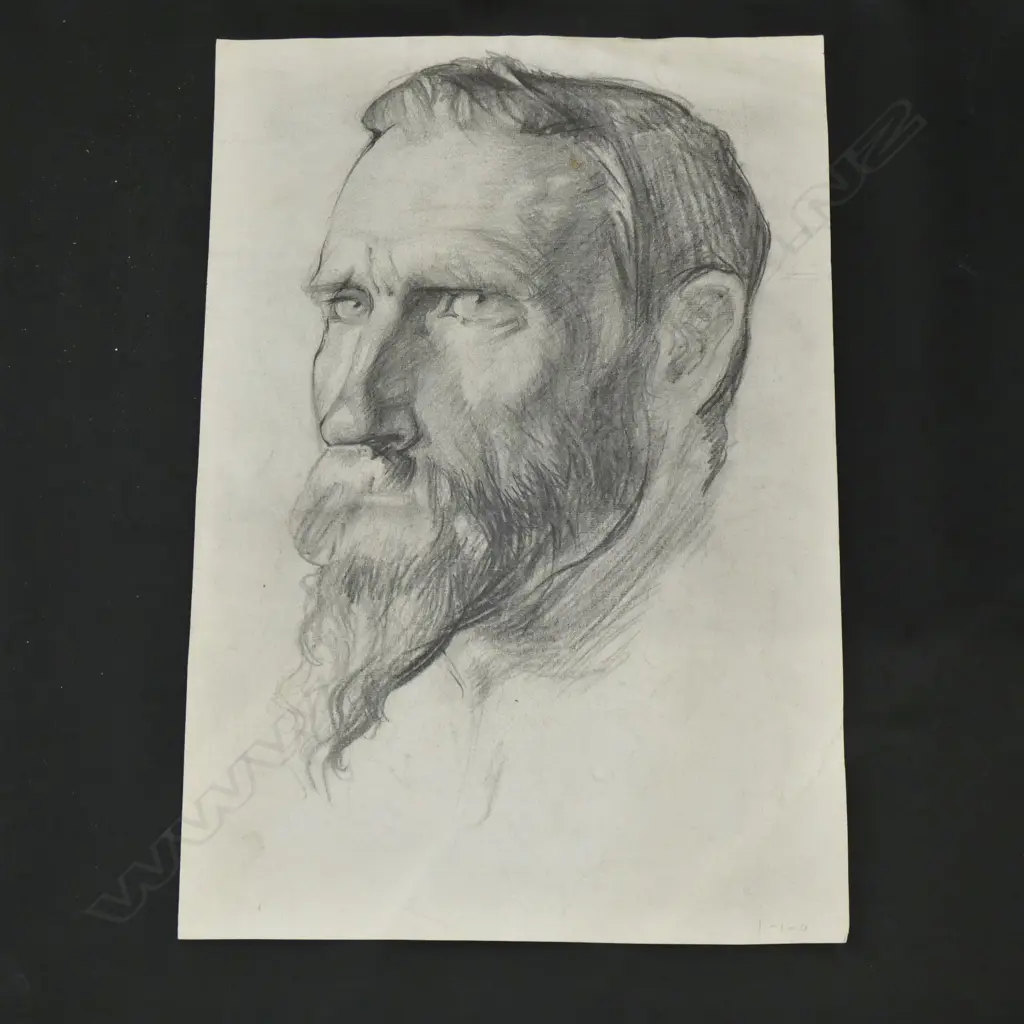 H.L. RICHARDSON BEARDED GENT SKETCH 415 x 285mm. Image 1++