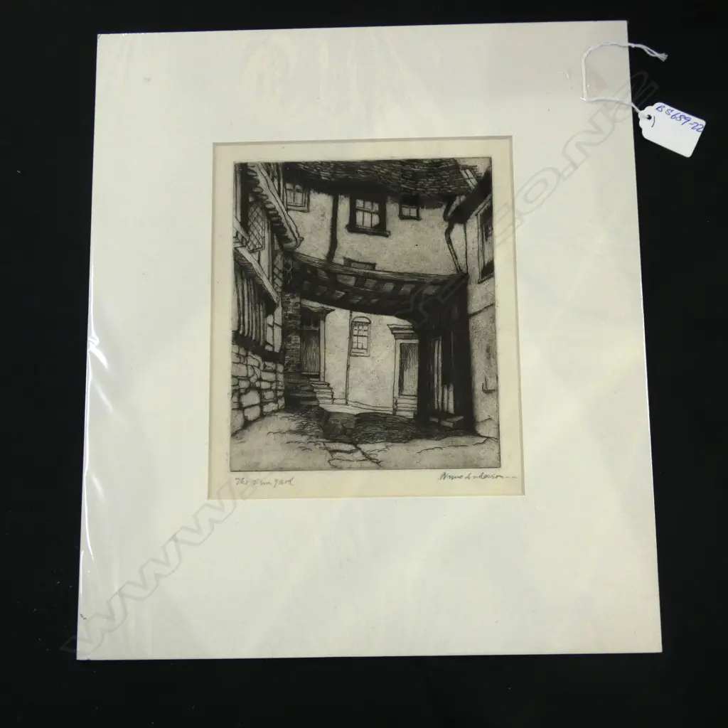 ANNE ANDERSON ENGRAVING THE INN YARD Image 1++