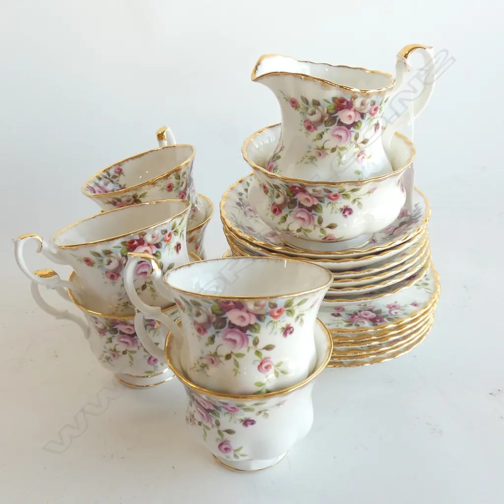  20 PCE ROYAL ALBERT 'COTTAGE GARDEN' TEA SET; 6 TRIOS, MILK & SUGAR... Image 1++