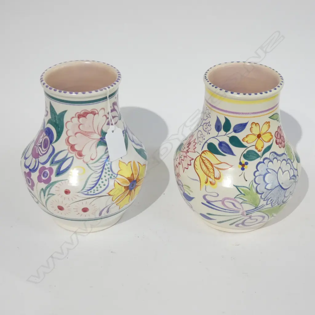(17946) PR POOLE VASES 1950'S FLORALS H.170mm Image 1++