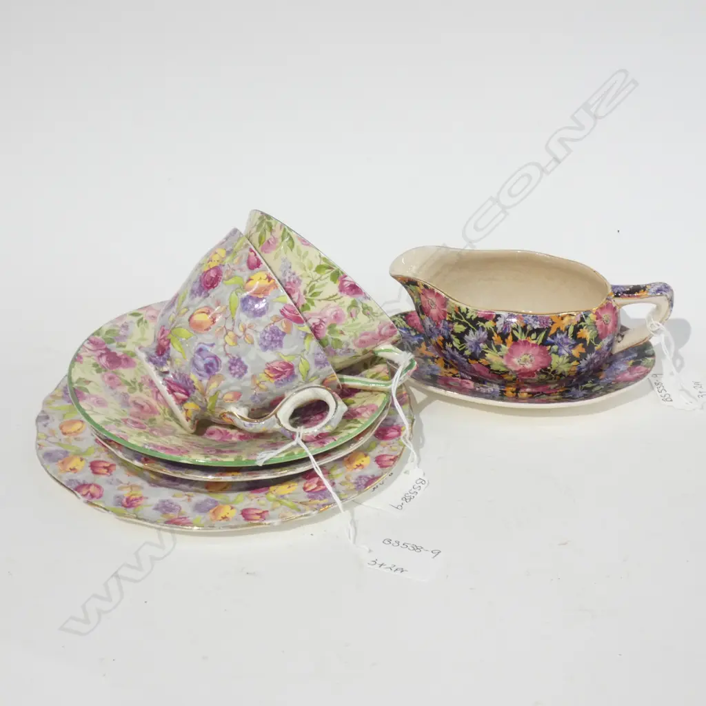 ROYAL WINTON AOF; JUNE ROSES C&S / STRATFORD TRIO & MAJESTIC GRAVY BOAT & SAUCER  Image 1++