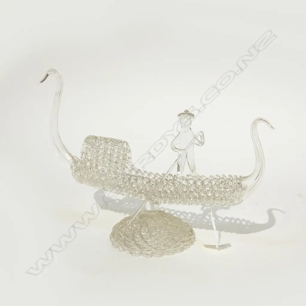 VENETIAN LACE GLASS GONDOLA L 240 MM Image 1++