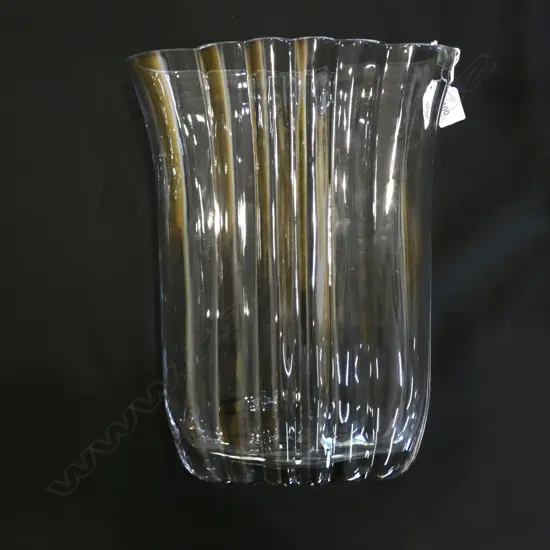 XLG OVAL SHAPED GLASS VASE H. 352MM