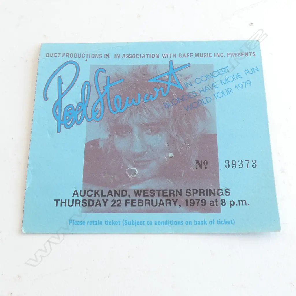 ROD STEWART TICKET FOR WESTERN SPRINGS 1979 SOME MARKS H 100 MM  Image 1++