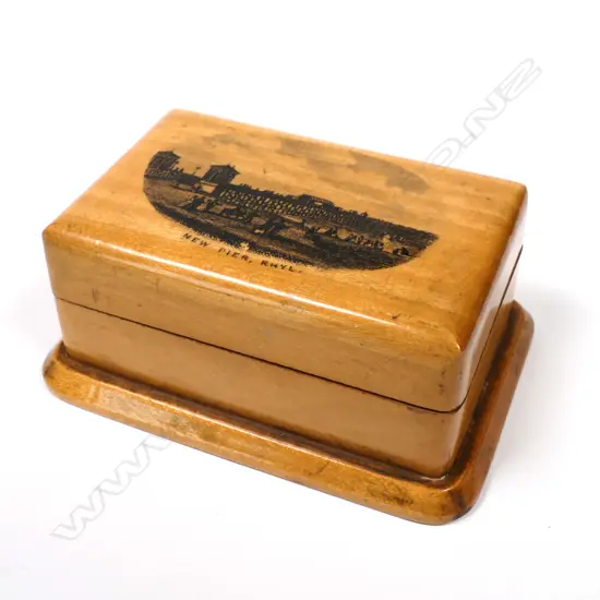 Mauchline Ware Double Stamp Compartment Stamp Box,
