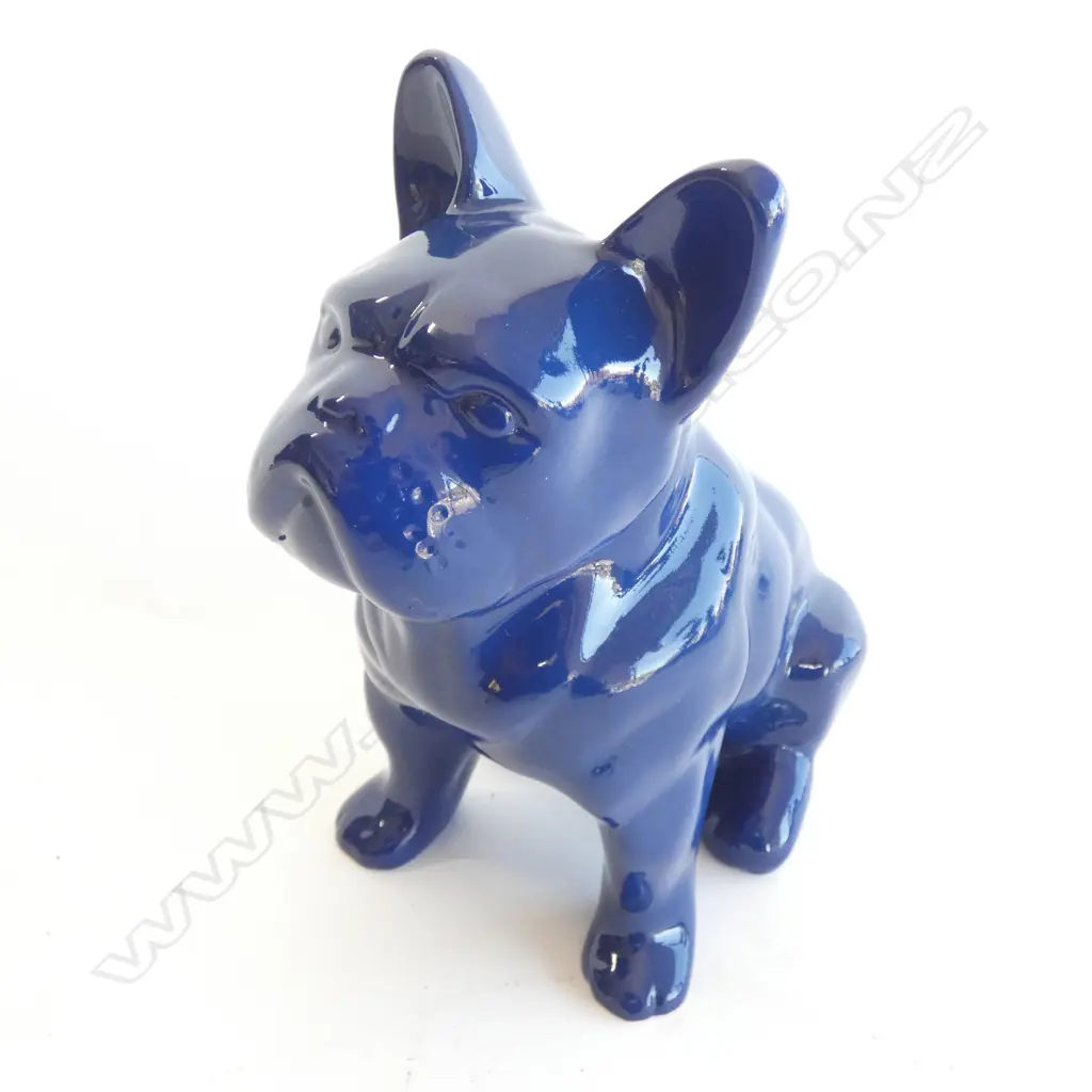 BLUE RESIN DOG H.190mm Image 1++