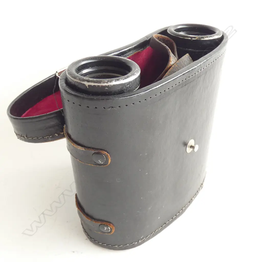PR OLD CASED BINOCULARS  Image 1++