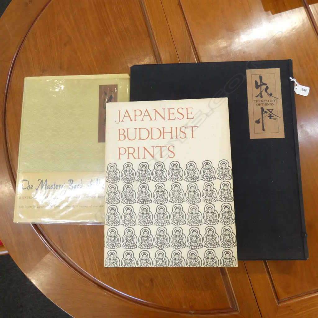 3 BOOKS; THE MYSTERY OF THINGS / JAPANESE BUDDHIST PRINTS / THE MASTERS BOOK OF IKEBANA... Image 1++