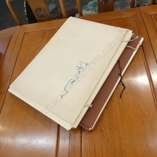 2 FOLIOS OF JAPANESE WOOD BLOCK PRINTS BY ADACHI INSTITUTE; UKIYO-E ETC 