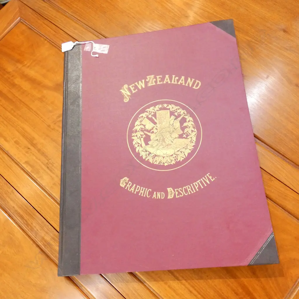 BOOK; 'NEW ZEALAND GRAPHIC AND DESCRIPTIVE' 1973 REPRINT 575x450mm Image 1++
