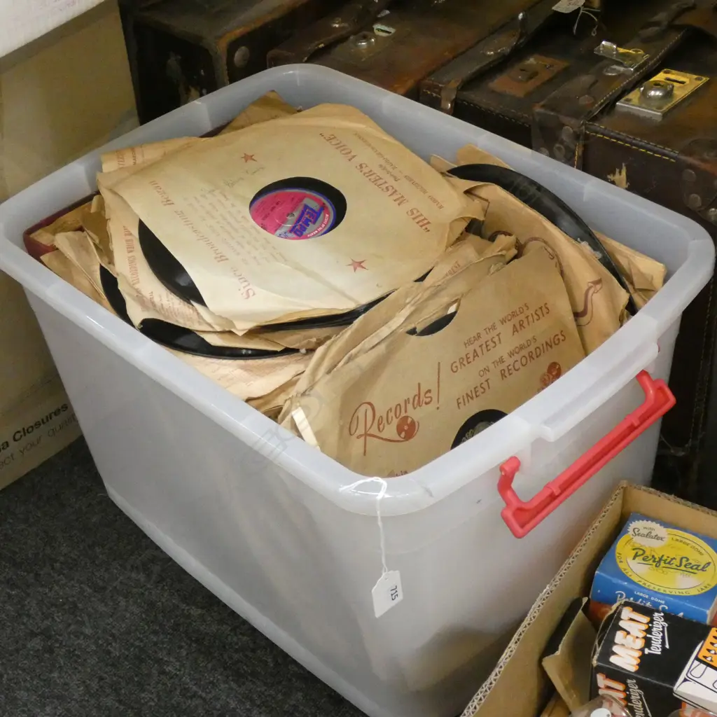BOX LOT OLD RECORDS Image 1++