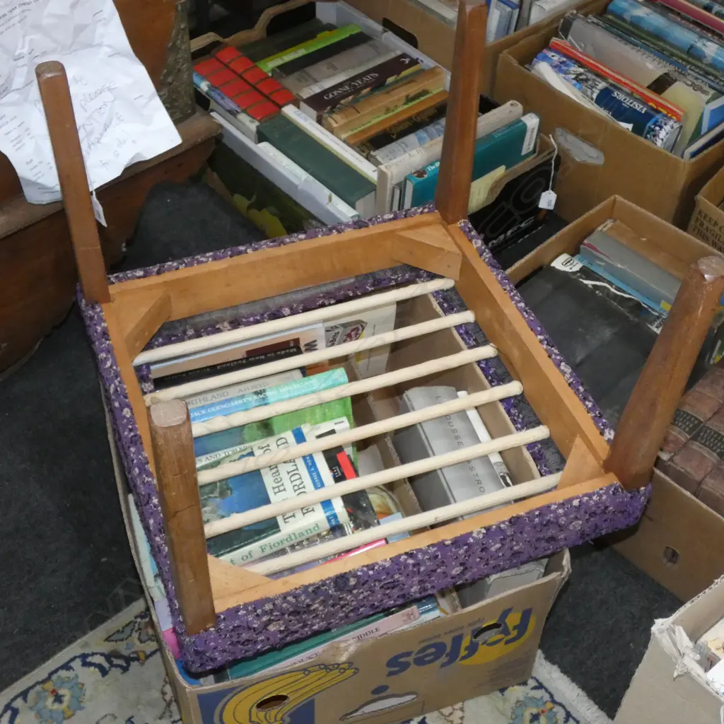 BOX NZ BOOKS & STOOL  Image 1++