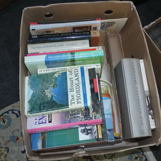 BOX NZ BOOKS & STOOL 