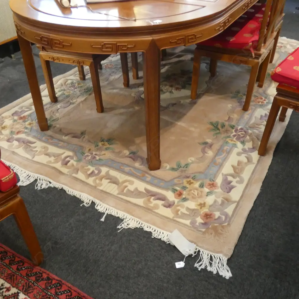 LG CHINESE SCULPTURED PILE FLORAL RUG, 600 X 900MM Image 1++