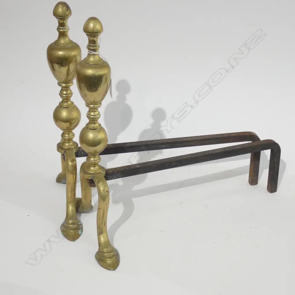 PR BRASS FIRE DOGS H. 335MM Image 1++
