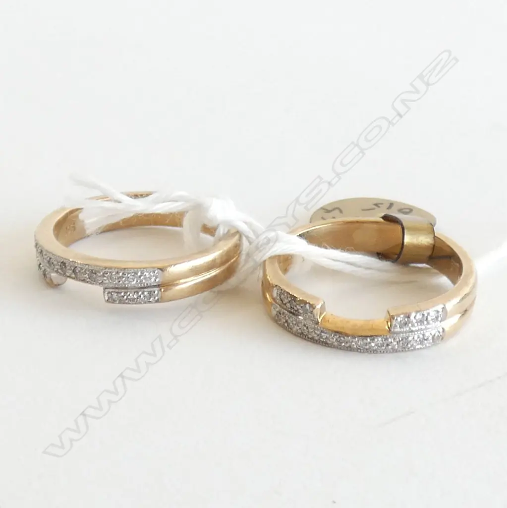 PR 9CT & MULTI DIAMOND SET BAND RINGS Image 1++