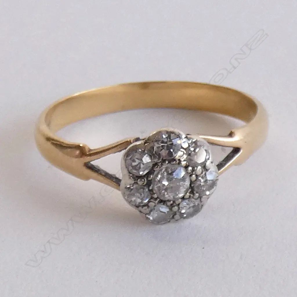 18CT GOLD & DIAMONDS RING Image 1++