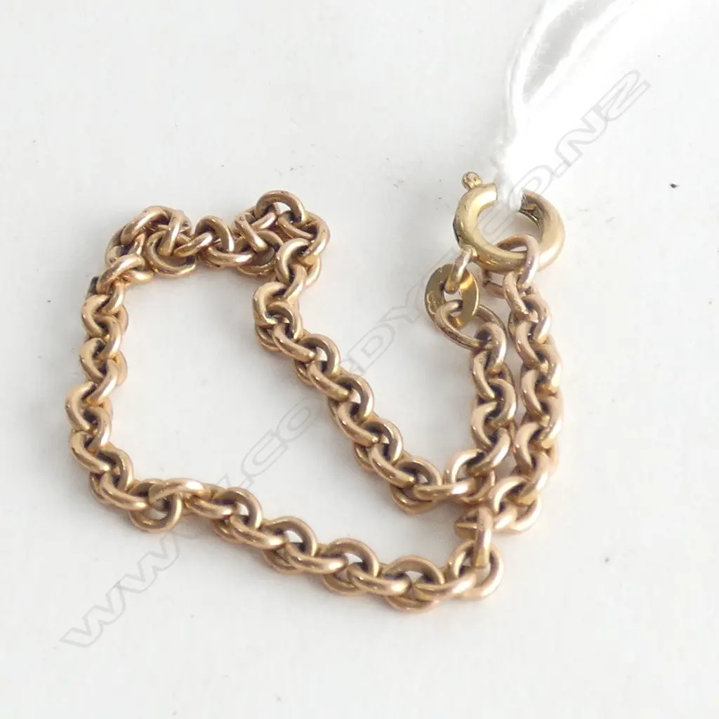 ROLLED GOLD BRACELET WITH 18CT GOLD CLASP 4.20gm Image 1++