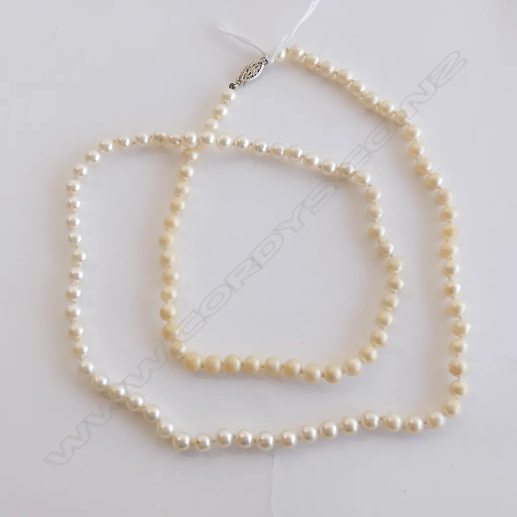 SINGLE STRAND PEARL NECKLACE Image 1++