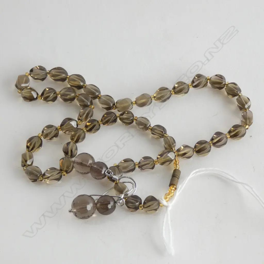 CRYSTAL BEAD NECKLACE & DROP EARRINGS  Image 1++