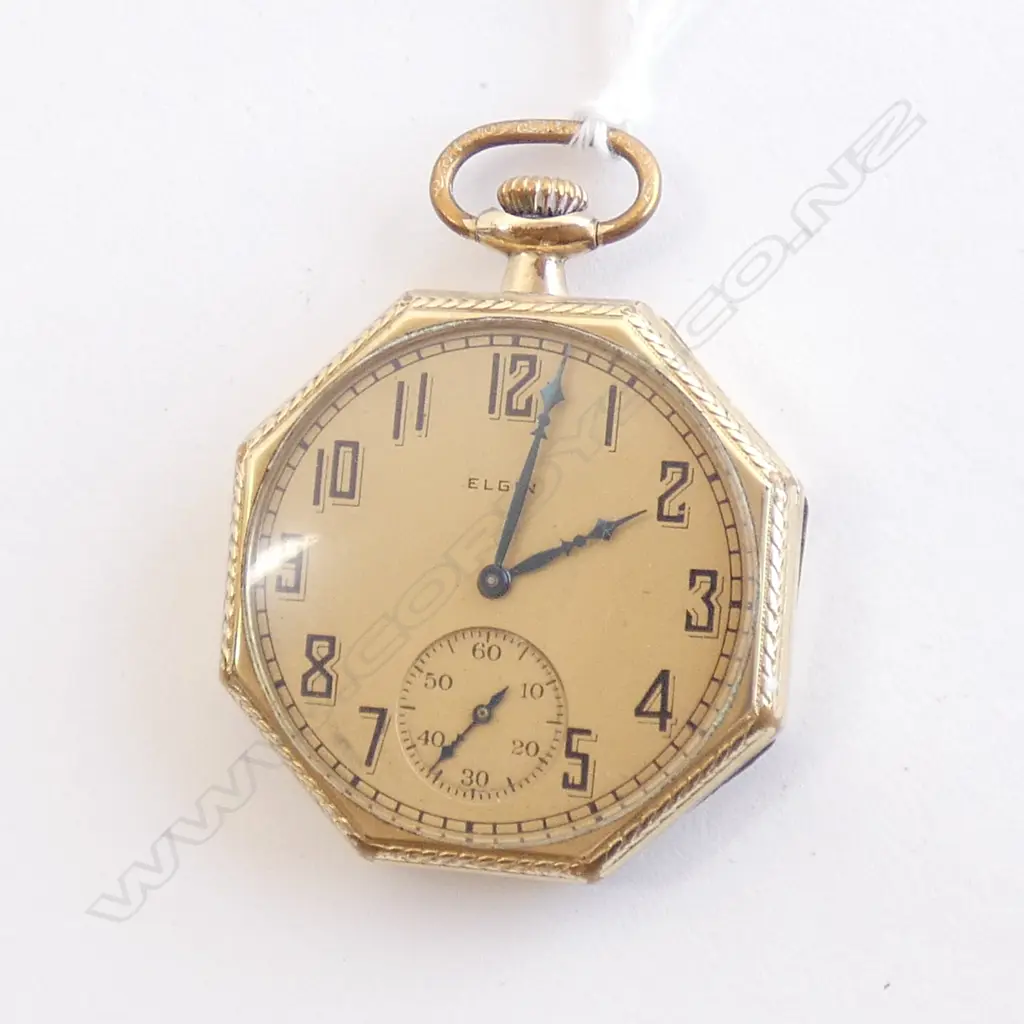 VINTAGE ELGIN 14CT GOLD FILLED CASED POCKET WATCH (WORKING)? Image 1++