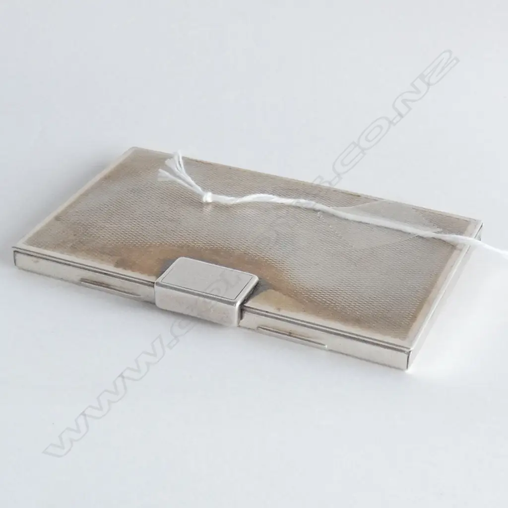 SILVER MACHINE ENGRAVED CARD CASE 74.5GMS Image 1++