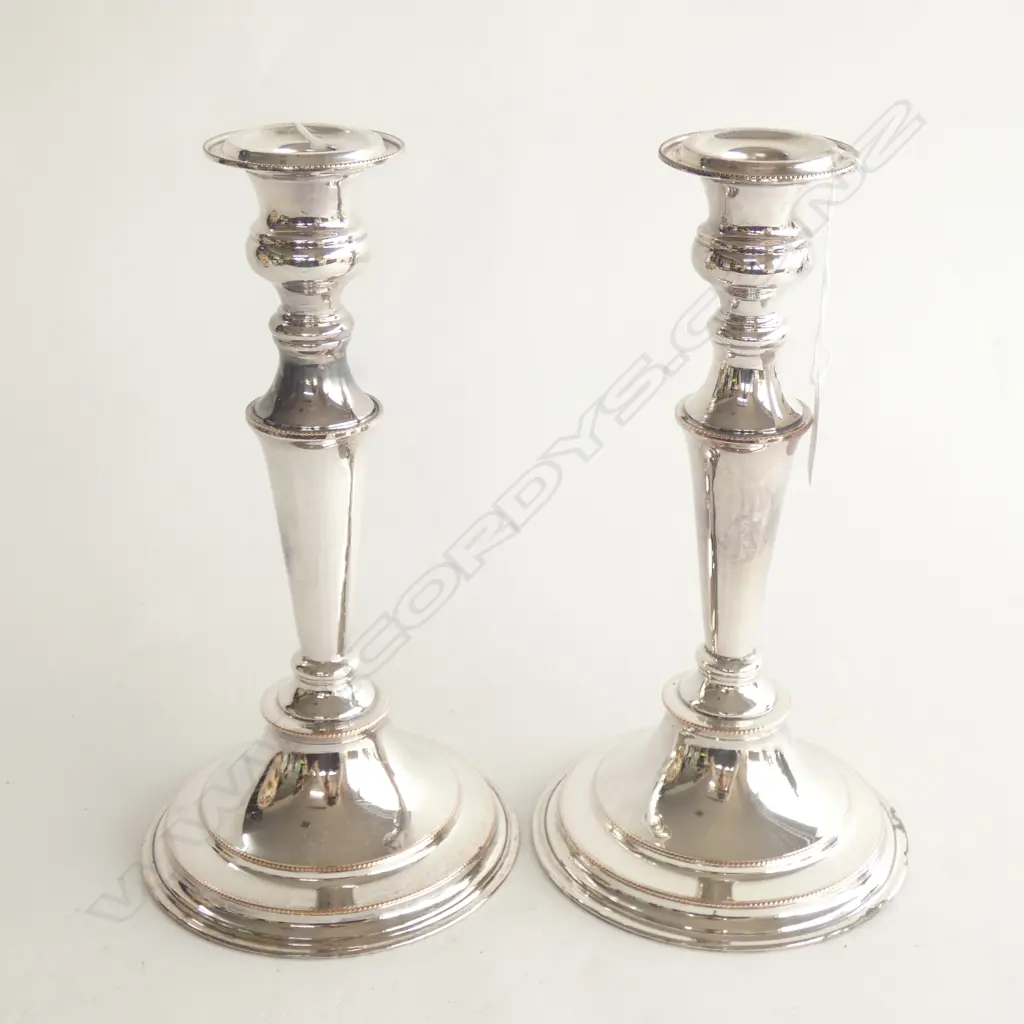 PR SILVER PLATED COPPER CANDLESTICK  HOLDERS H. 270MM Image 1++