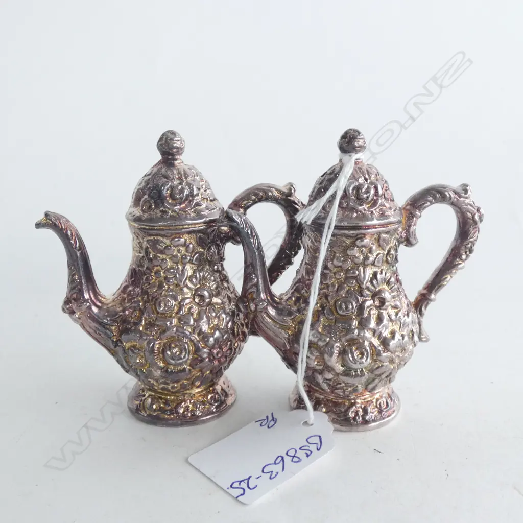 PR S/PLATE HEAVY FANCY COFFEE POT CONDIMENTS H.80mm Image 1++
