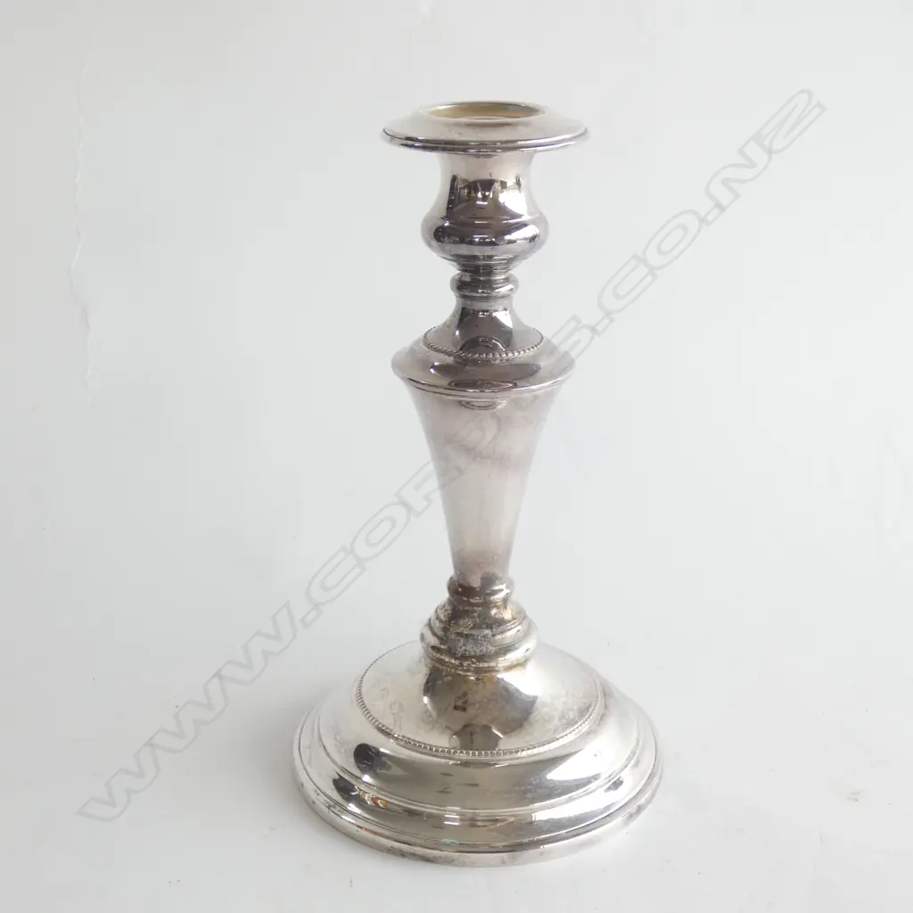 SILVER PLATED COPPER CANDLESTICK HOLDER H. 245MM Image 1++