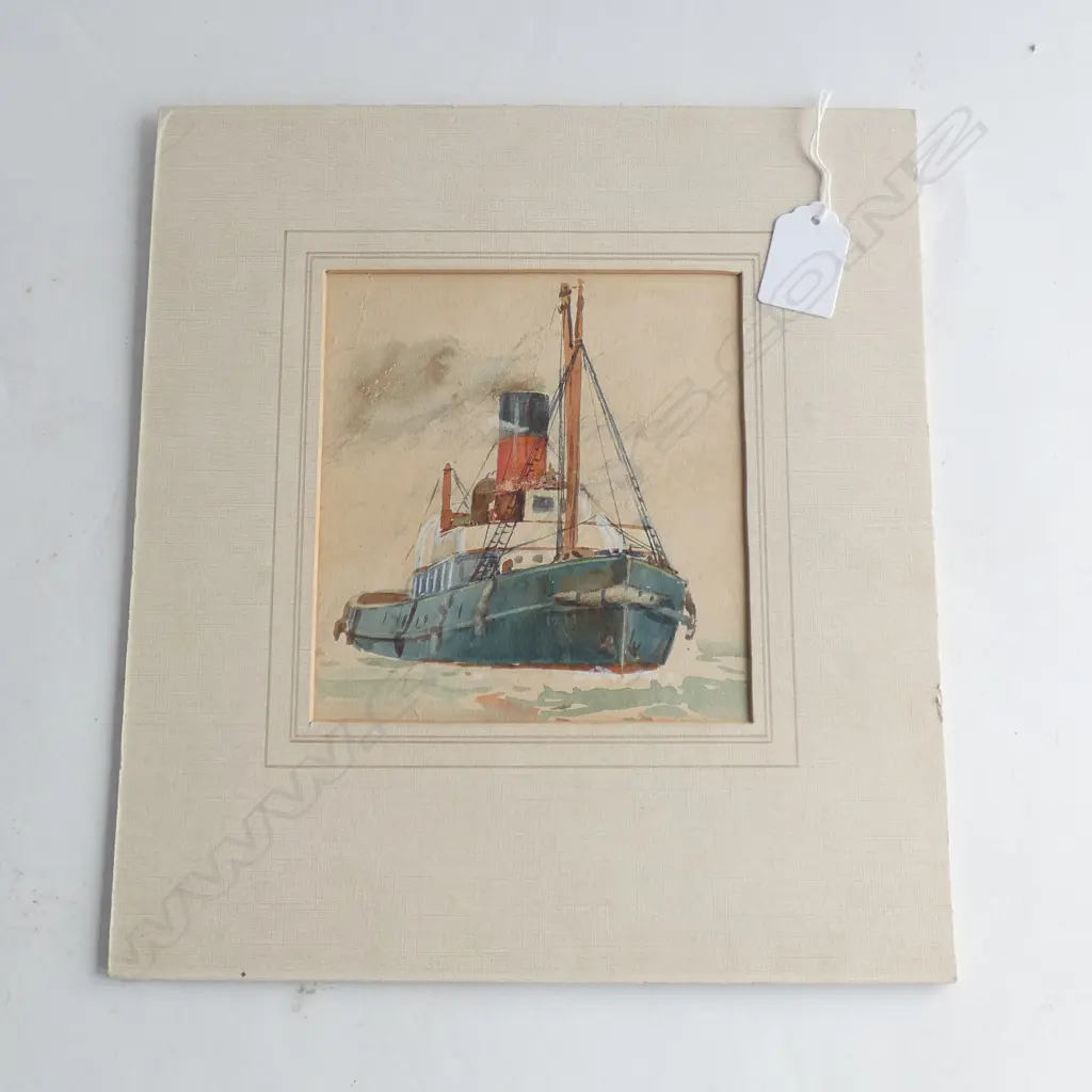 NUGENT WELCH 'TUG TARAWHITI' 'Painted 1921' on reverse Image 1++