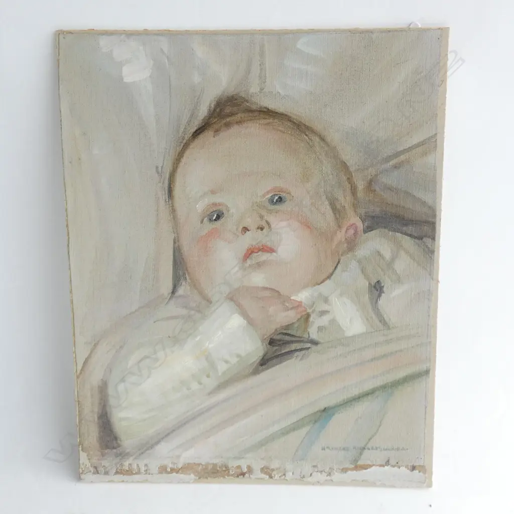 H.L. RICHARDSON OIL BABY untitled 330 x 280mm Image 1++