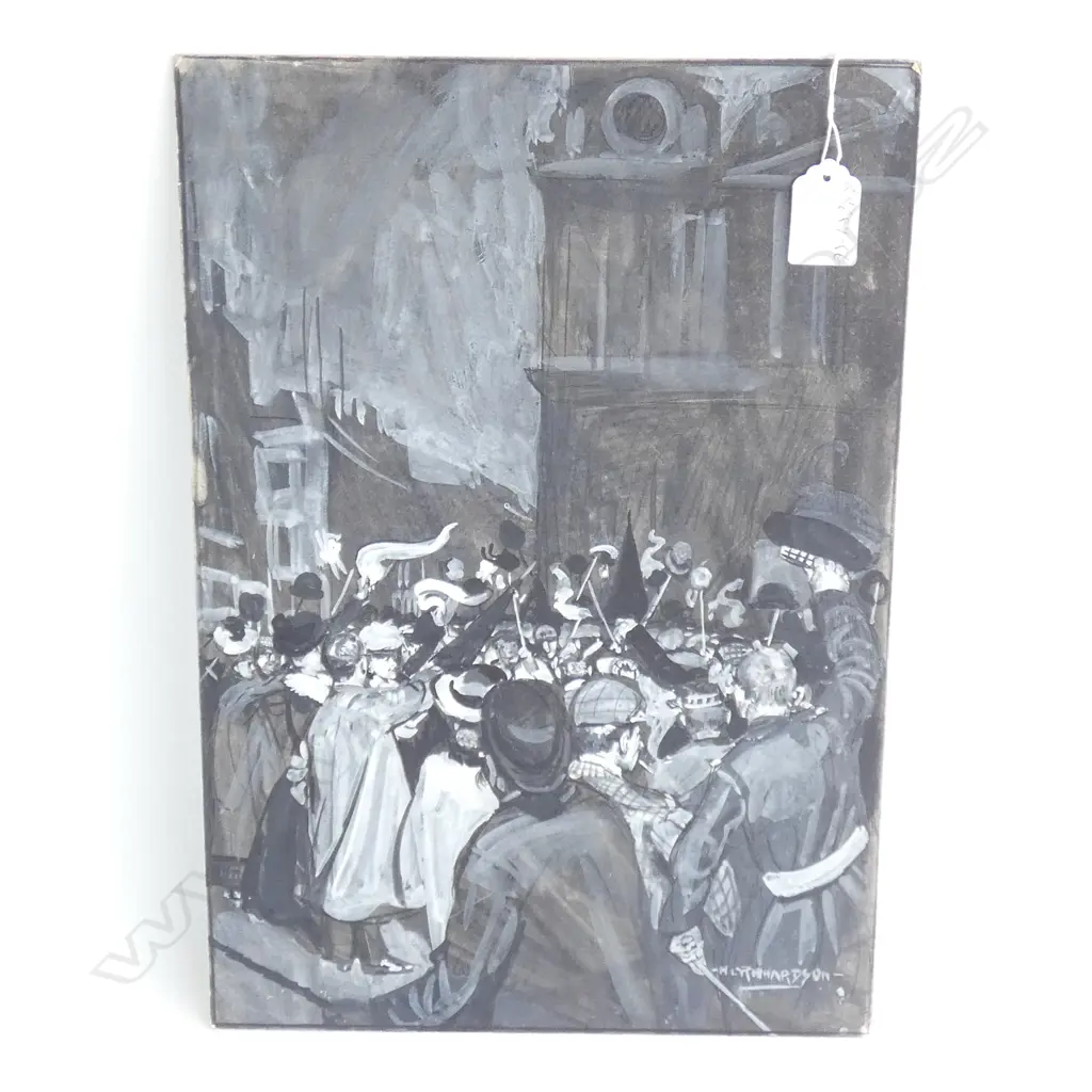 H.L. RICHARDSON BOOK ILLUSTRATION 'Twelve midnight drinking' Image 1++