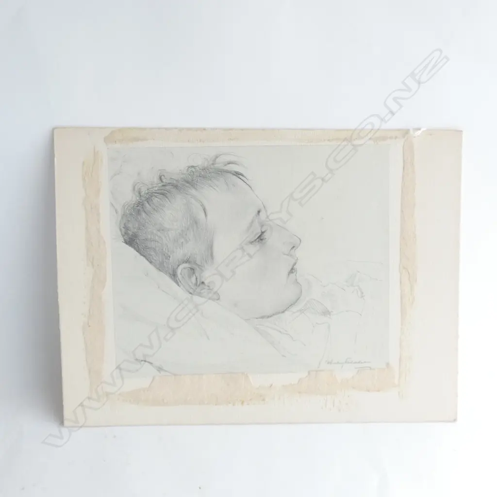 H.L. RICHARDSON PENCIL SKETCH 'THE PATIENT' Image 1++