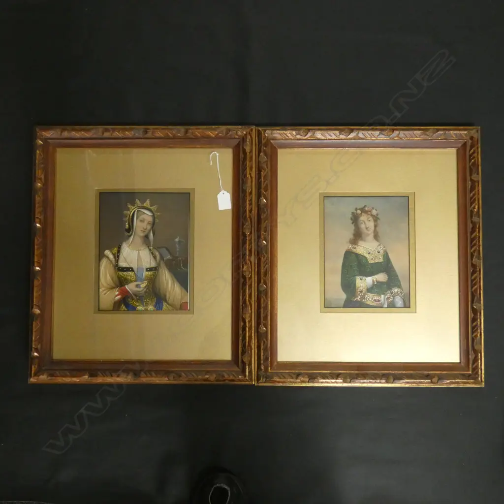 PR ANTIQUE FRENCH  PORTRIAT H/COLOURED ENGRAVINGS Image 1++