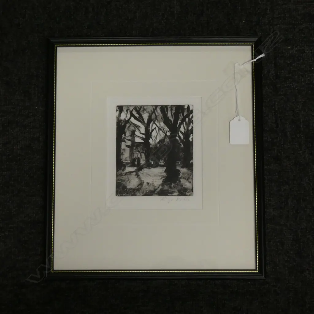 PHILIP BEADLE 'WINTER LIGHT LITTLE HAGLEY PARK'. MONOPRINT Image 1++