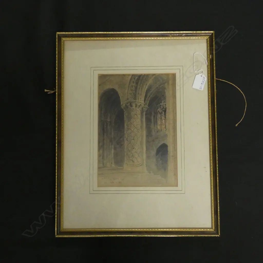 W J BODDY W/C 1909 'AT SELBY' 'FROM A SKETCH IN 1889 250 X 170mm Image 1++