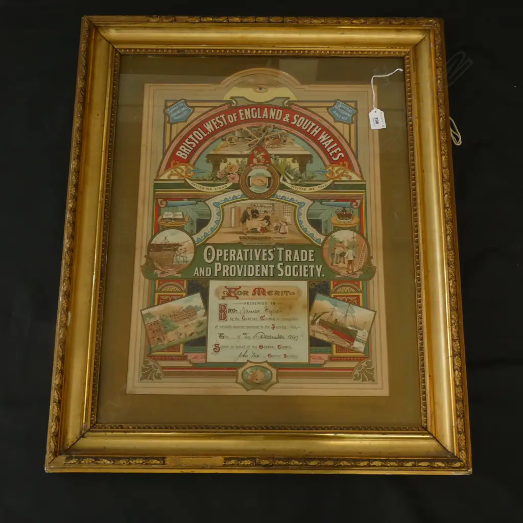 POSTER - CERTIFICATE OF MERIT AWARDED TO 'JAMES BYRON 1897' 550 X 390MM Image 1++