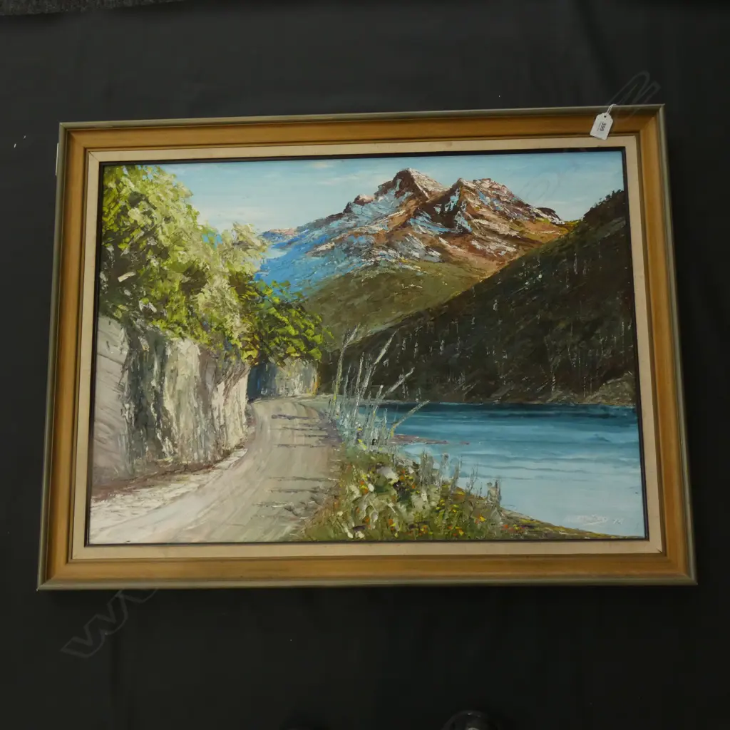 OIL ON BOARD 'HAAST PASS' BY STEPHEN R WOOD 550 X 760MM Image 1++