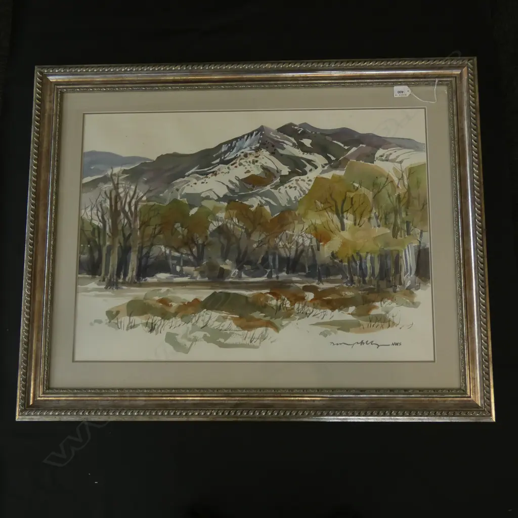 WATERCOLOUR - MOUNTAIN SCENE 540 X 740MM Image 1++