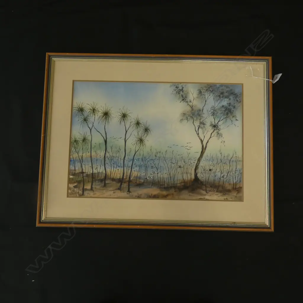 WATERCOLOUR - MARSH LANDSCAPE BY ESSIE KANGLER 330 X 480MM Image 1++