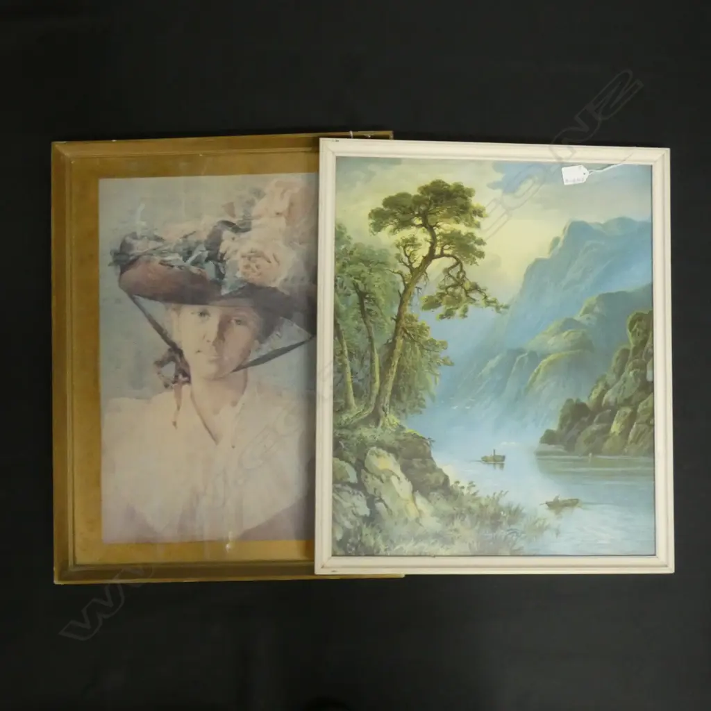 FRANCIS HODGKINS PORTRAIT PRINT 350 X 520MM + RIVER SCENE PRINT  Image 1++