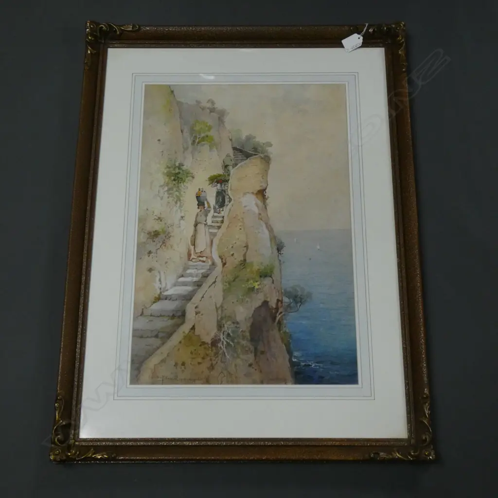 WATERCOLOUR ON BOARD 'NAPOLI' SIGNED 1935   360 X 540MM Image 1++